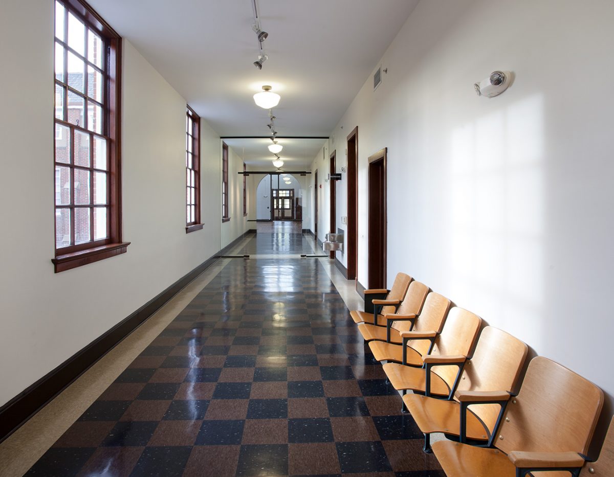 Jefferson School City Center Hallway with Chairs