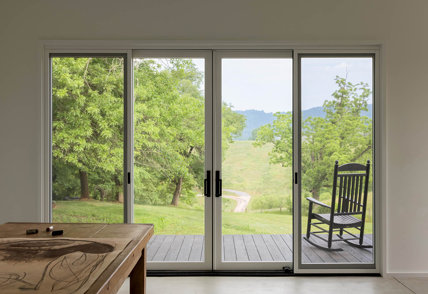 Heirloom Farm Studio Sliding Door View